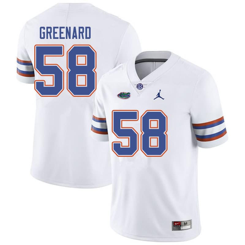 NCAA Florida Gators Jonathan Greenard Men's #58 Jordan Brand White Stitched Authentic College Football Jersey JLA4564NJ